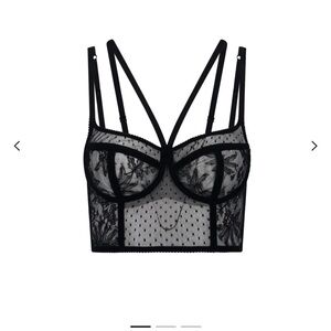 Dolce & Gabbana Black Sheer Lace Bra